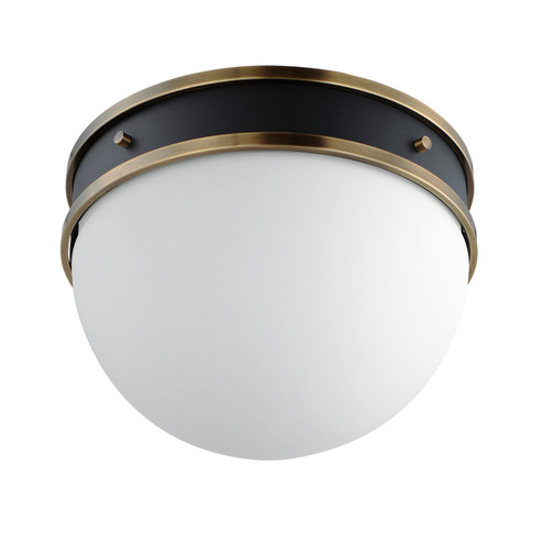 Duke One Light Flush Mount in Black/Weathered Brass (16|12419SWBKWBR)