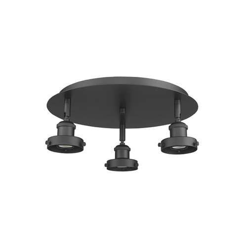 Ballston Urban Three Light Flush Mount in Matte Black (405|916-3C-BK)
