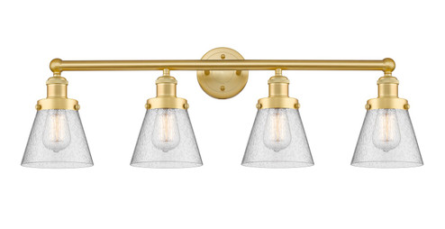 Edison Four Light Bath Vanity in Satin Gold (405|616-4W-SG-G64)