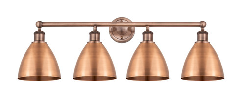 Edison Four Light Bath Vanity in Antique Copper (405|616-4W-AC-MBD-75-AC) Edison Four Light Bath Vanity in Antique Copper (405|616-4W-AC-MBD-75-AC)