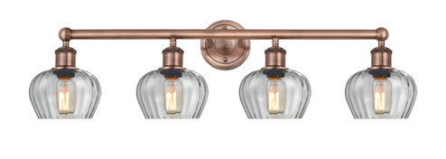 Edison Four Light Bath Vanity in Antique Copper (405|616-4W-AC-G92)