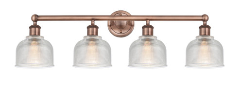 Edison Four Light Bath Vanity in Antique Copper (405|616-4W-AC-G412)