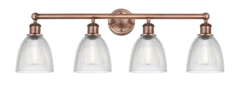 Edison Four Light Bath Vanity in Antique Copper (405|616-4W-AC-G382)