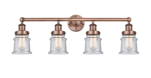 Edison Four Light Bath Vanity in Antique Copper (405|616-4W-AC-G184S)