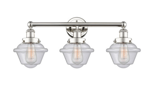 Edison Three Light Bath Vanity in Polished Nickel (405|616-3W-PN-G534) Edison Three Light Bath Vanity in Polished Nickel (405|616-3W-PN-G534)