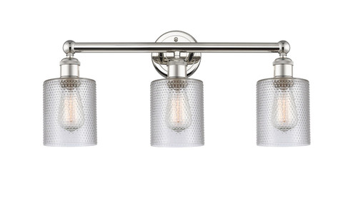 Edison Three Light Bath Vanity in Polished Nickel (405|616-3W-PN-G112) Edison Three Light Bath Vanity in Polished Nickel (405|616-3W-PN-G112)