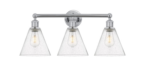 Edison Three Light Bath Vanity in Polished Chrome (405|616-3W-PC-GBC-84)