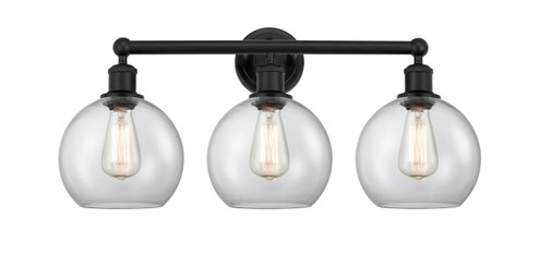 Edison Three Light Bath Vanity in Matte Black (405|616-3W-BK-G122-8)