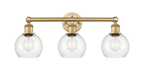 Edison Three Light Bath Vanity in Brushed Brass (405|616-3W-BB-G122-6)