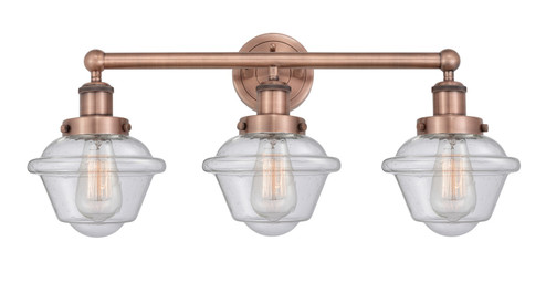 Edison Three Light Bath Vanity in Antique Copper (405|616-3W-AC-G534)