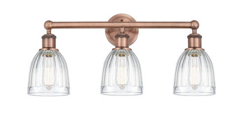 Edison Three Light Bath Vanity in Antique Copper (405|616-3W-AC-G442)