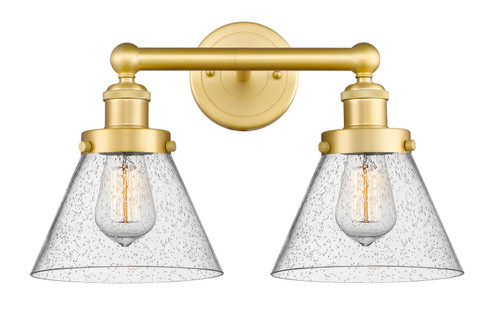 Edison Two Light Bath Vanity in Satin Gold (405|616-2W-SG-G44)