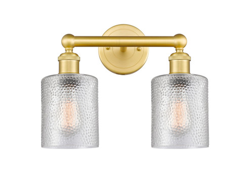 Edison Two Light Bath Vanity in Satin Gold (405|616-2W-SG-G112)