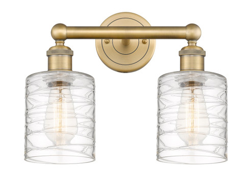 Edison Two Light Bath Vanity in Brushed Brass (405|616-2W-BB-G1113)