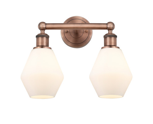 Edison Two Light Bath Vanity in Antique Copper (405|616-2W-AC-G651-6)