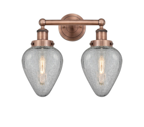 Edison Two Light Bath Vanity in Antique Copper (405|616-2W-AC-G165)