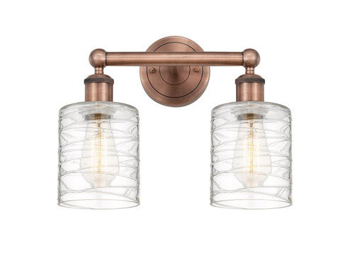 Edison Two Light Bath Vanity in Antique Copper (405|616-2W-AC-G1113)