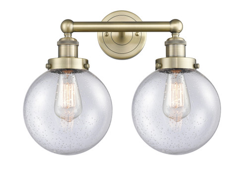 Edison Two Light Bath Vanity in Antique Brass (405|616-2W-AB-G204-8)