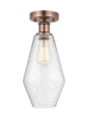 Edison One Light Semi-Flush Mount in Antique Copper (405|616-1F-AC-G654-7)