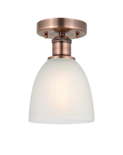 Edison One Light Flush Mount in Antique Copper (405|616-1F-AC-G381)