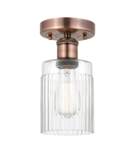 Edison One Light Semi-Flush Mount in Antique Copper (405|616-1F-AC-G342)
