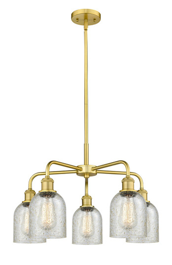 Ballston Five Light Chandelier in Satin Gold (405|516-5CR-SG-G259)