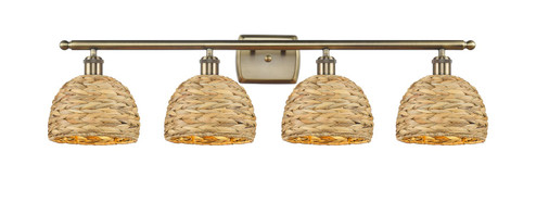 Ballston Four Light Bath Vanity in Antique Brass (405|516-4W-AB-RBD-8-NAT)