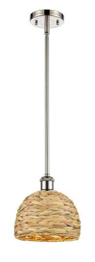 Ballston One Light Pendant in Polished Nickel (405|516-1S-PN-RBD-8-NAT)