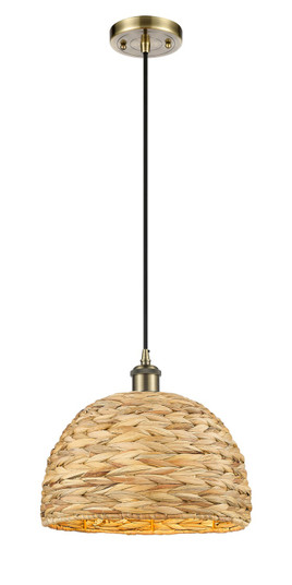 Ballston One Light Pendant in Antique Brass (405|516-1P-AB-RBD-12-NAT)