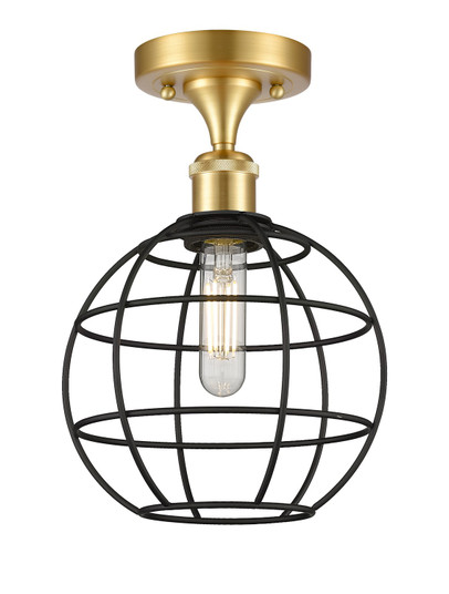 Ballston LED Semi-Flush Mount in Satin Gold (405|516-1C-SG-CE-8-BK)