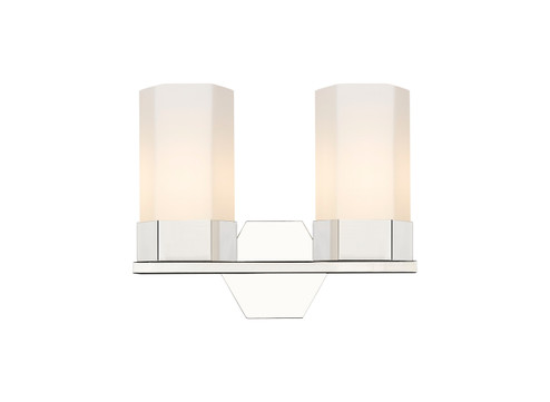 Downtown Urban LED Bath Vanity in Polished Nickel (405|427-2W-PN-G427-9WH)