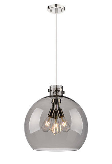 Downtown Urban Three Light Pendant in Polished Nickel (405|410-3PL-PN-G410-18SM)