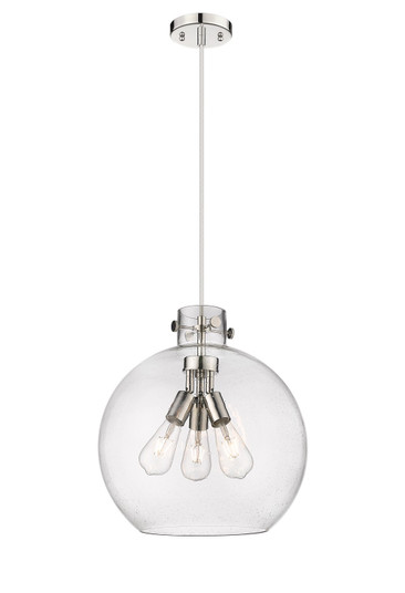 Downtown Urban Three Light Pendant in Polished Nickel (405|410-3PL-PN-G410-16SDY)