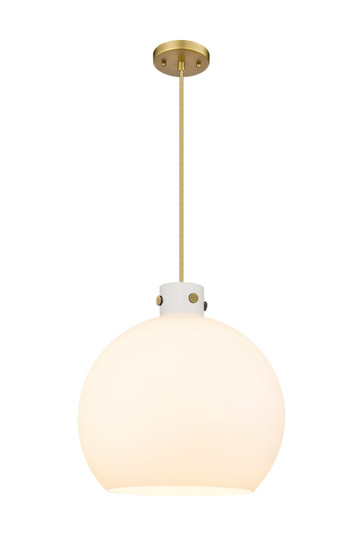 Downtown Urban Three Light Pendant in Brushed Brass (405|410-3PL-BB-G410-18WH)