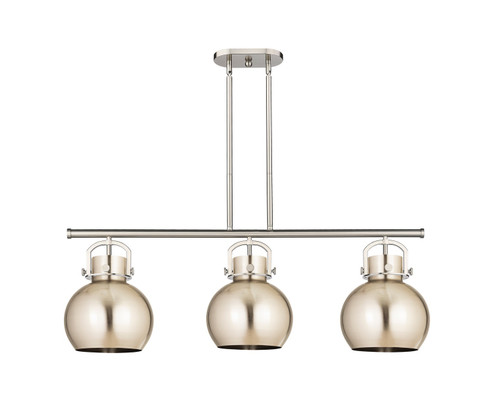 Downtown Urban Three Light Island Pendant in Satin Nickel (405|410-3I-SN-M410-10SN)