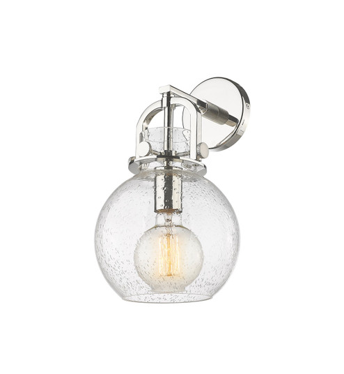 Downtown Urban One Light Wall Sconce in Polished Nickel (405|410-1W-PN-G410-8SDY)