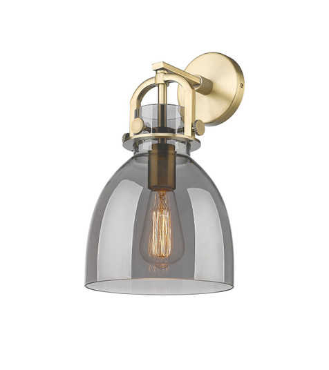 Downtown Urban One Light Wall Sconce in Brushed Brass (405|410-1W-BB-G412-8SM)