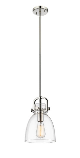 Downtown Urban One Light Pendant in Polished Nickel (405|410-1SS-PN-G412-8CL)