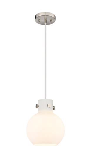 Downtown Urban One Light Mini Pendant in Brushed Satin Nickel (405|410-1PS-SN-G410-8WH)