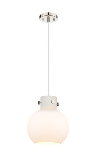 Newton One Light Mini Pendant in Polished Nickel (405|410-1PM-PN-G410-10WH)