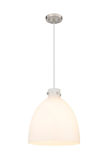 Downtown Urban One Light Pendant in Satin Nickel (405|410-1PL-SN-G412-16WH)