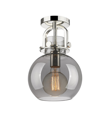 Downtown Urban One Light Flush Mount in Polished Nickel (405|410-1F-PN-G410-8SM)