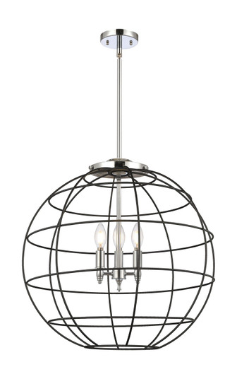 Essex Three Light Pendant in Polished Chrome (405|221-3S-PC-CE-22-BK)