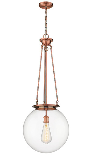 Essex One Light Pendant in Antique Copper (405|221-1P-AC-G202-16)