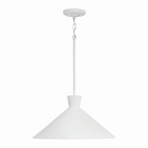 Paloma One Light Pendant in Textured White (65|350312XW)