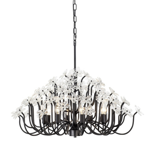 Wildflower Eight Light Chandelier in Matte Black (137|378C08MB)