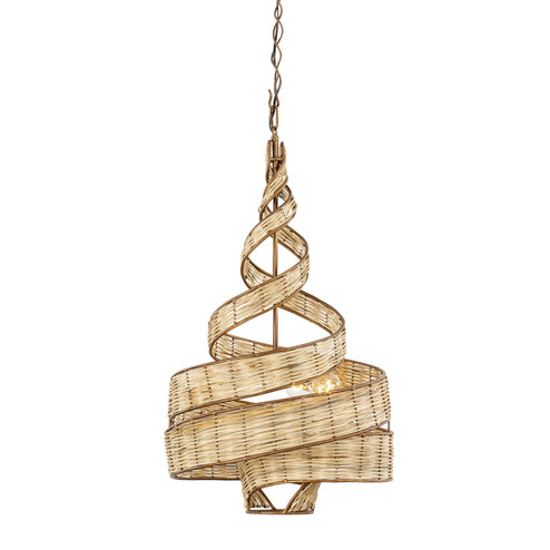 Flow Three Light Pendant in Baguette/Natural Rattan (137|240P03BTR)