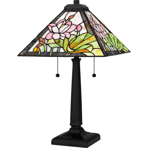 Tiffany Two Light Table Lamp in Matte Black (10|TF16145MBK)