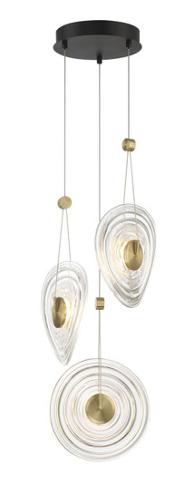 Topknot LED Pendant in Coal And Brushed Gold (42|P5601-884-L)