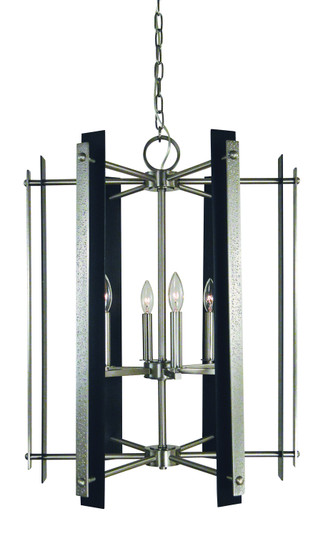 Bucolic Six Light Chandelier in Brushed Nickel w/Matte Black (8|L1066 BN/MBLACK)